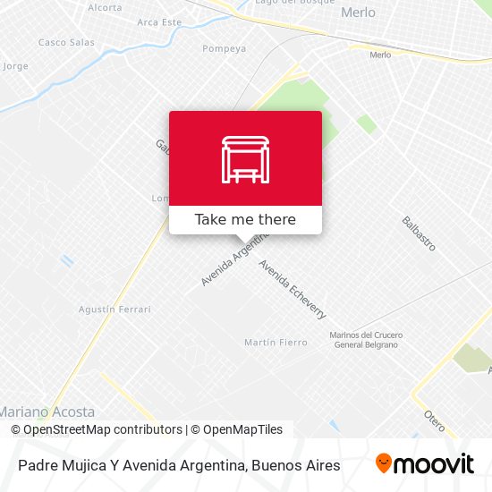 Mapa de Padre Mujica Y Avenida Argentina