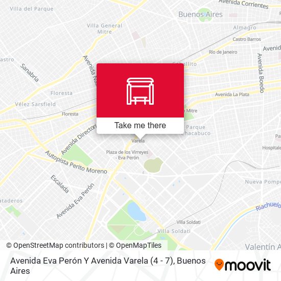 Mapa de Avenida Eva Perón Y Avenida Varela (4 - 7)