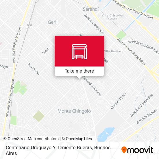 Centenario Uruguayo Y Teniente Bueras map