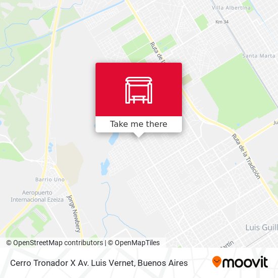 Cerro Tronador X Av. Luis Vernet map