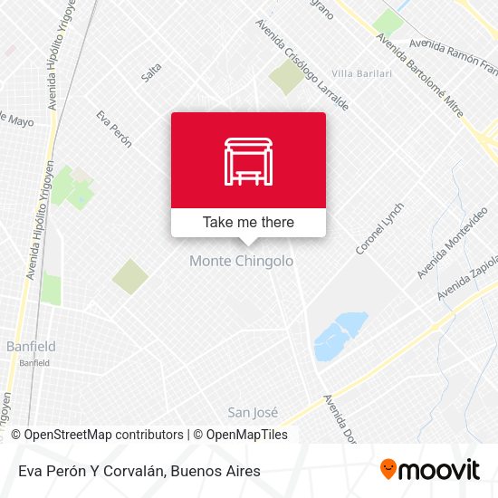 Eva Perón Y Corvalán map