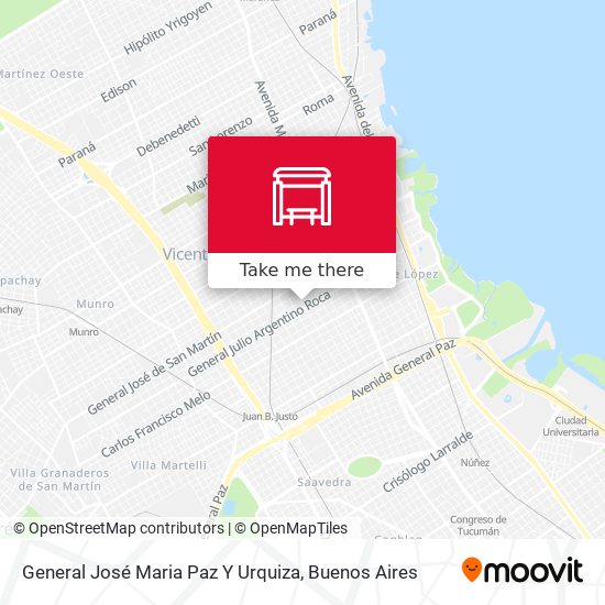 Mapa de General José Maria Paz Y Urquiza