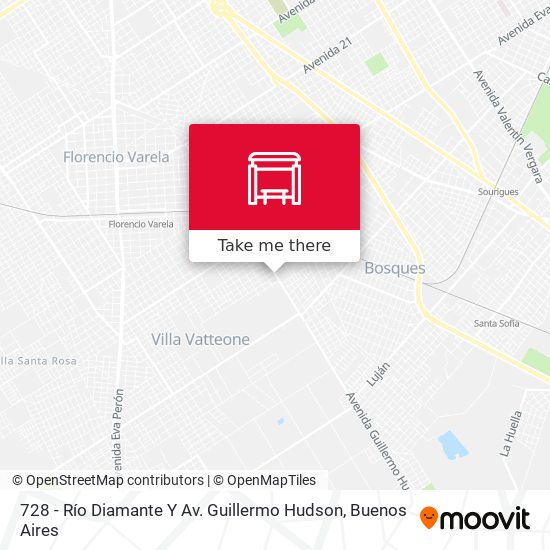 Mapa de 728 - Río Diamante Y Av. Guillermo Hudson