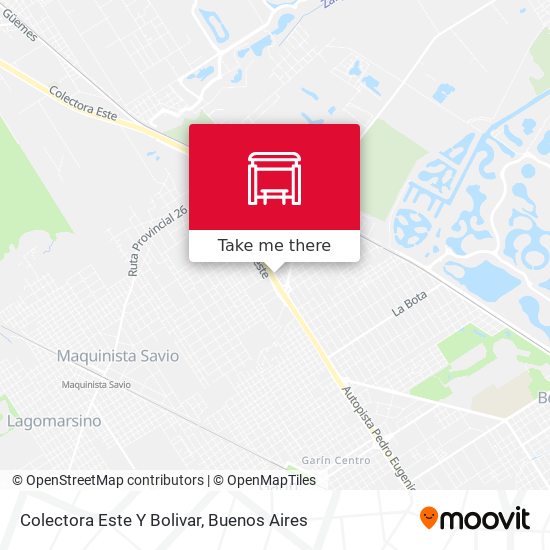 Mapa de Colectora Este Y Bolivar