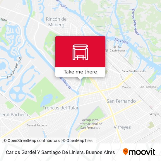 Mapa de Carlos Gardel Y Santiago De Liniers