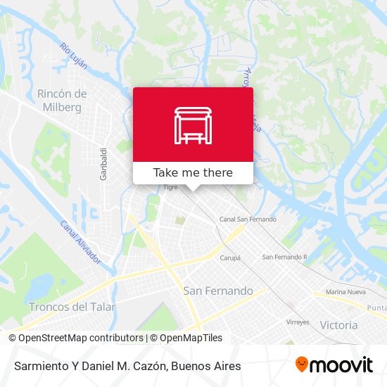 Mapa de Sarmiento Y Daniel M. Cazón