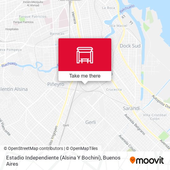 Estadio Independiente (Alsina Y Bochini) map