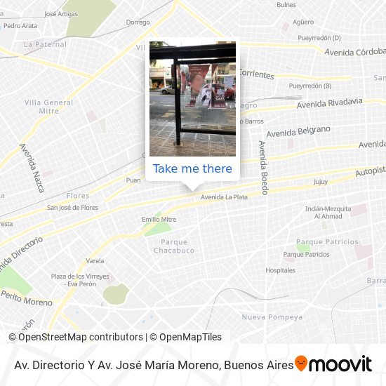 Av. Directorio Y Av. José María Moreno map