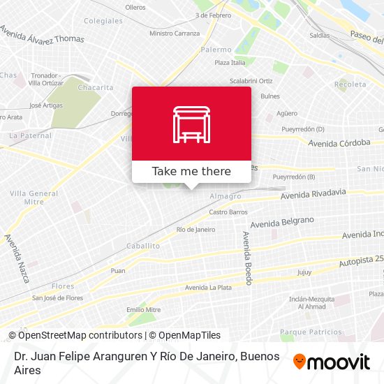 Mapa de Dr. Juan Felipe Aranguren Y Río De Janeiro