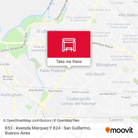 853 - Avenida Márquez Y 824 - San Guillermo map