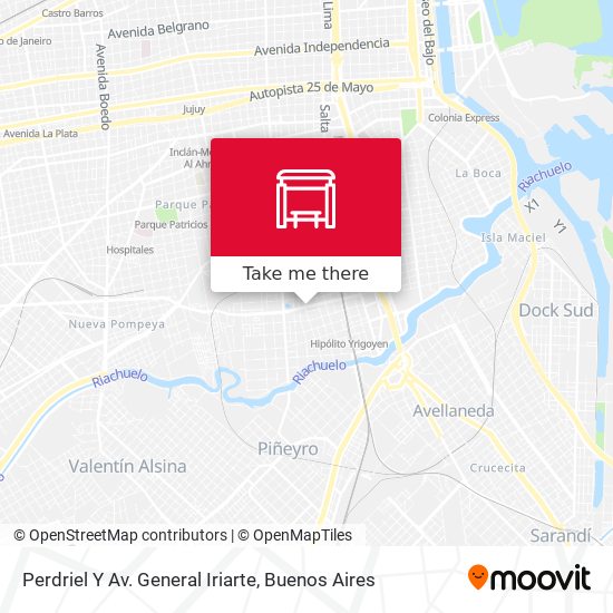 Mapa de Perdriel Y Av. General Iriarte