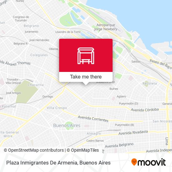 Mapa de Plaza Inmigrantes De Armenia