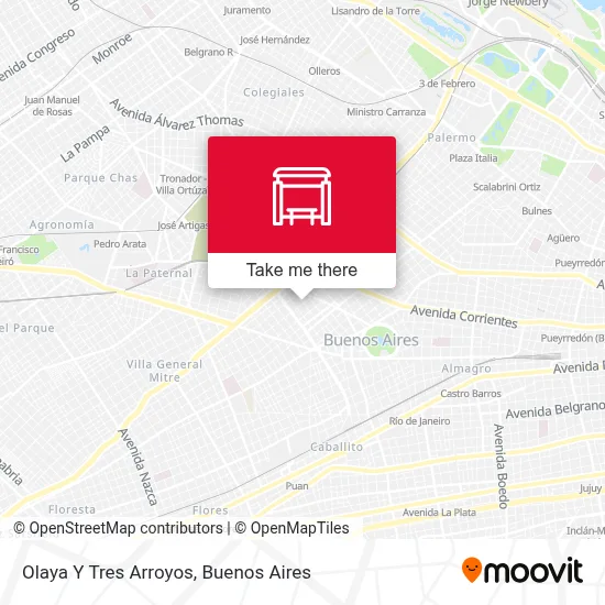 Olaya Y Tres Arroyos map