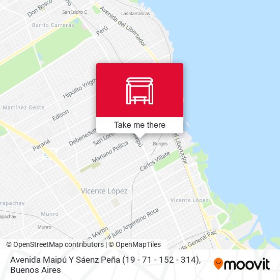 Avenida Maipú Y Sáenz Peña (19 - 71 - 152 - 314) map