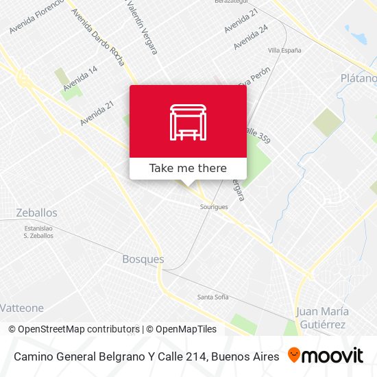 Mapa de Camino General Belgrano Y Calle 214