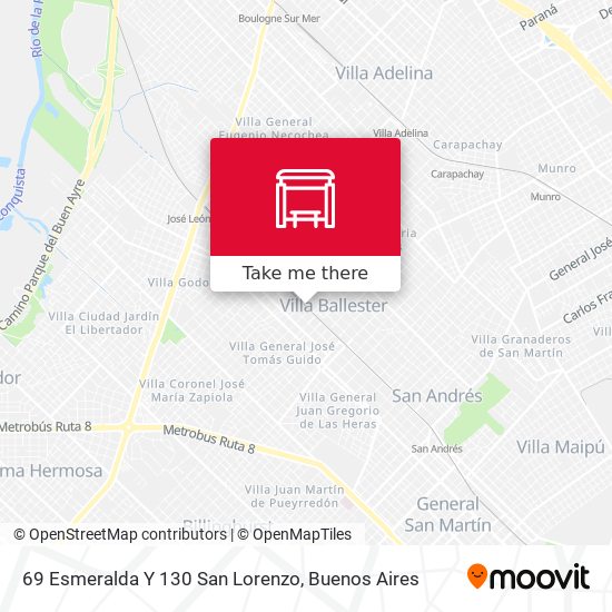 Mapa de 69 Esmeralda Y 130 San Lorenzo