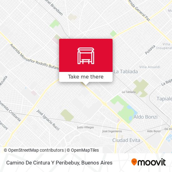 Camino De Cintura Y Peribebuy map