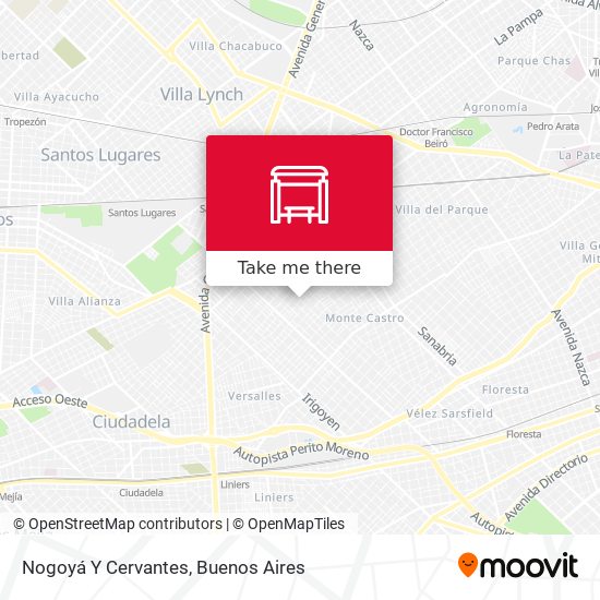 Nogoyá Y Cervantes map