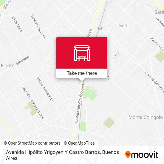 Avenida Hipólito Yrigoyen Y Castro Barros map