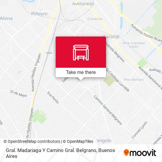 Gral. Madariaga Y Camino Gral. Belgrano map