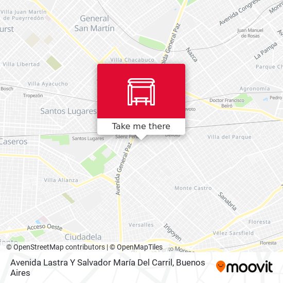 Avenida Lastra Y Salvador María Del Carril map