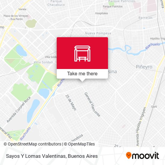 Sayos Y Lomas Valentinas map