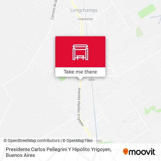 Presidente Carlos Pellegrini Y Hipólito Yrigoyen map