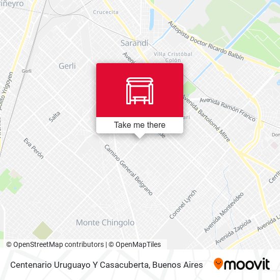 Centenario Uruguayo Y Casacuberta map