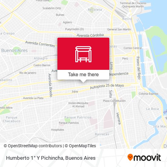 Humberto 1° Y Pichincha map