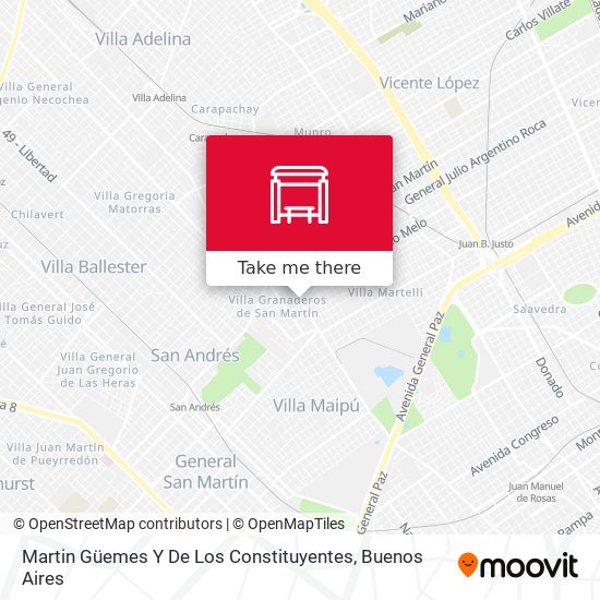 Martin Güemes Y De Los Constituyentes map