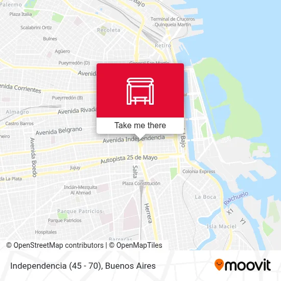 Independencia (45 - 70) map
