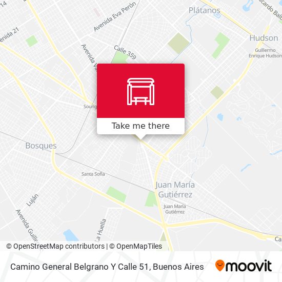 Camino General Belgrano Y Calle 51 map
