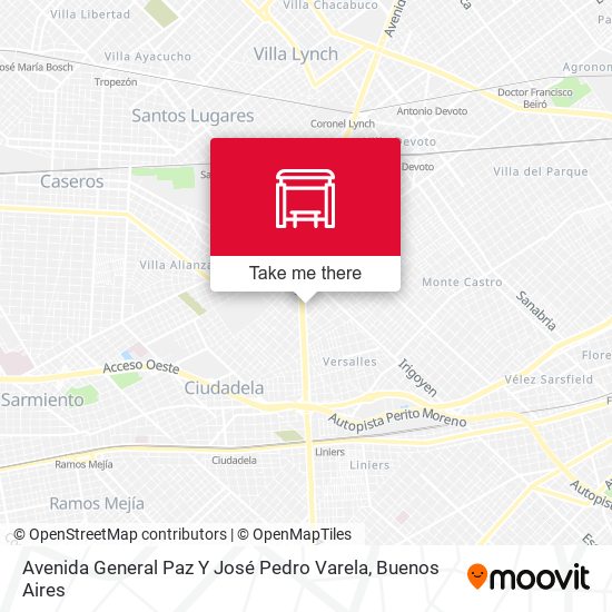 Avenida General Paz Y José Pedro Varela map