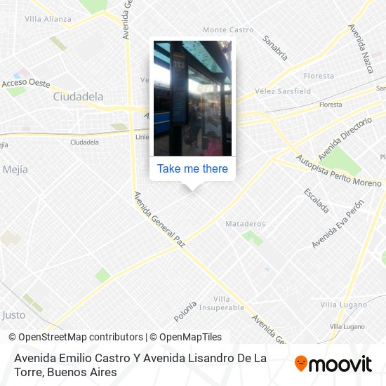 Avenida Emilio Castro Y Avenida Lisandro De La Torre map