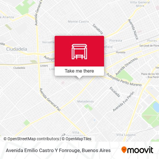 Mapa de Avenida Emilio Castro Y Fonrouge