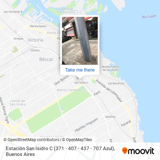 Estación San Isidro C (371 - 407 - 437 - 707 Azul) map