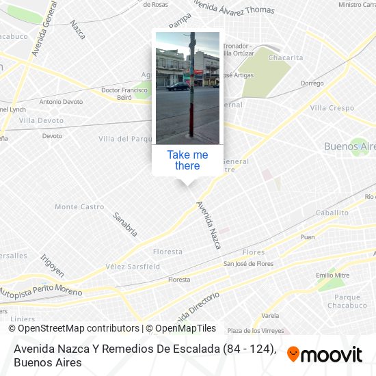Avenida Nazca Y Remedios De Escalada (84 - 124) map