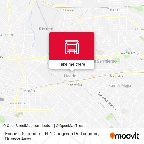 Mapa de Escuela Secundaria N. 2 Congreso De Tucumán