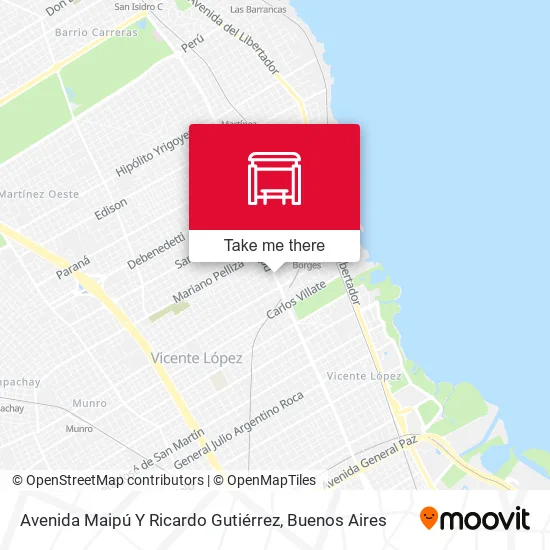 Avenida Maipú Y Ricardo Gutiérrez map