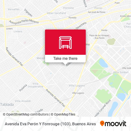 Mapa de Avenida Eva Perón Y Fonrouge (103)