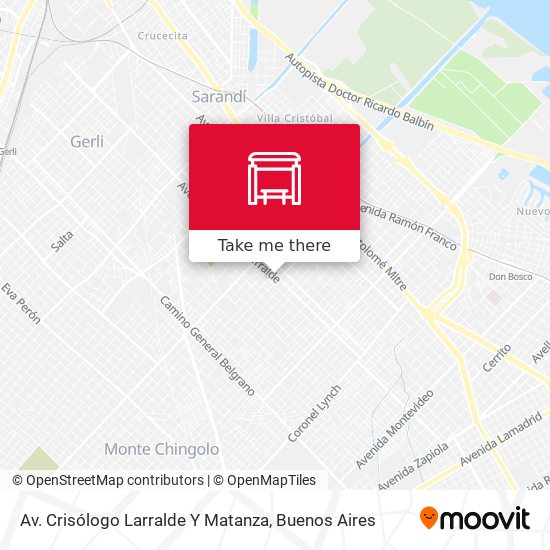 Av. Crisólogo Larralde Y Matanza map