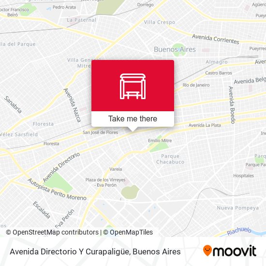 Mapa de Avenida Directorio Y Curapaligüe