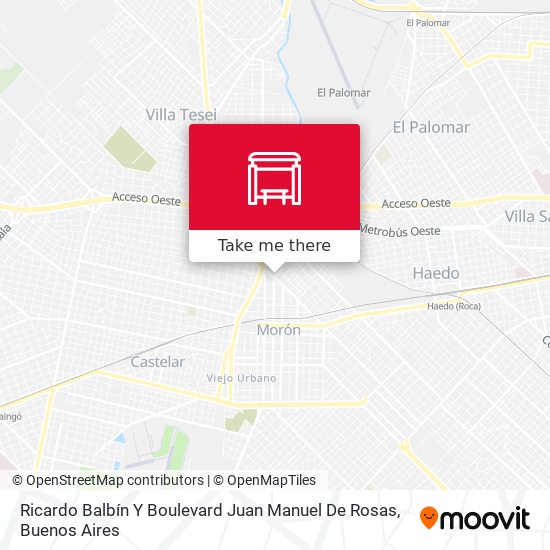 Mapa de Ricardo Balbín Y Boulevard Juan Manuel De Rosas