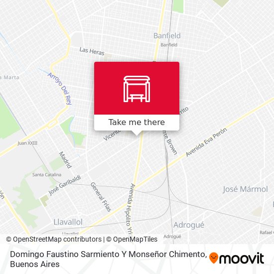 Mapa de Domingo Faustino Sarmiento Y Monseñor Chimento