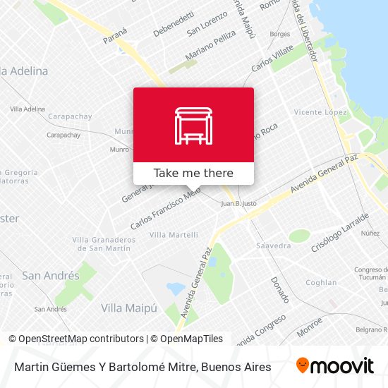 Mapa de Martin Güemes Y Bartolomé Mitre