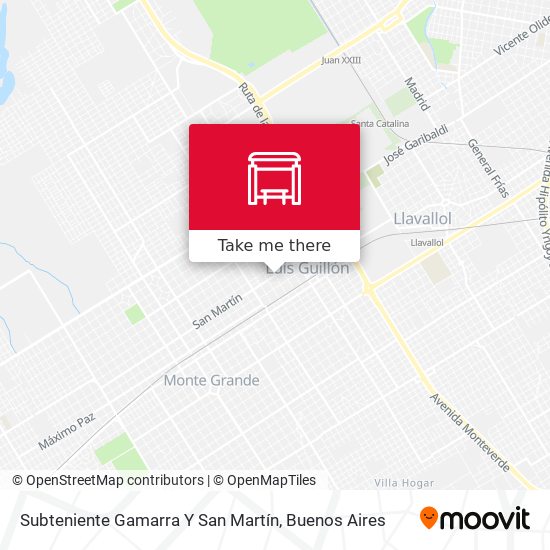 Subteniente Gamarra Y San Martín map