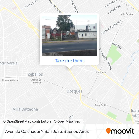 Avenida Calchaquí Y San José map