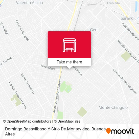 Domingo Basavilbaso Y Sitio De Montevideo map