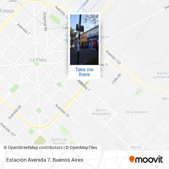 Estación Avenida 7 map