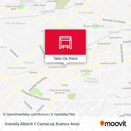 Avenida Alberdi Y Camacuá map